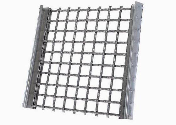 สี่เหลี่ยมสั่นหน้าจอ Mesh 1mm-100mm เปิดเหล็กความแรงสูง