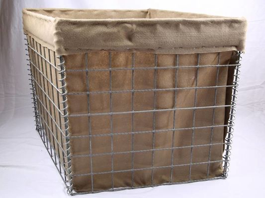 2" × 2" Mesh เปิด Gabion Blast Wall กว้างสาย 3 มม ป้องกันกระสุนในการควบคุมทหาร ทะเลน้ําท่วม