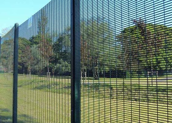 Green 358 Anti Climb Mesh Galfan 358 รั้วตาข่ายเพื่อความปลอดภัยในระดับที่สูงขึ้น