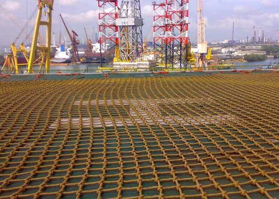 9×9m 12×12m Landing Helideck Netting สำหรับแรงเสียดทานและแรงดึงสูง