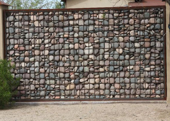 1m-5m ความกว้าง Gabion Noise Barrier ตะกร้า Gabion ลวดเคลือบ PVC