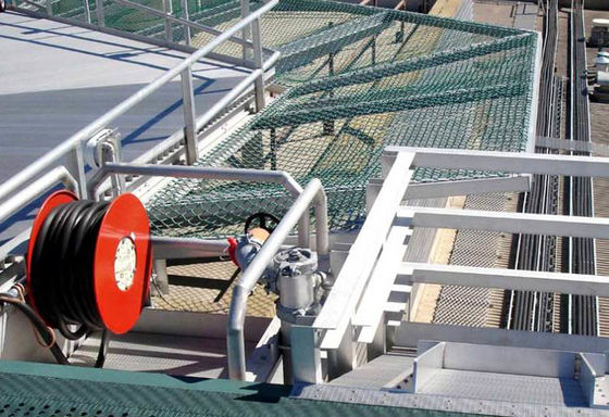 316L SS Chain Link Helideck Safety Net ความต้านทานแรงดึงสูง