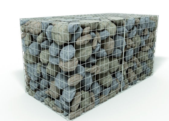 สีเขียว PVC ปกแต่งกล่อง Gabion 2m-6m Mesh หกเหลี่ยม