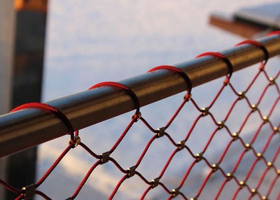 ตาข่ายเชือกสถาปัตยกรรมสำหรับอาคาร Facade, Railing Filler Mesh, Fencing, Zoo Mesh, Helideck Perimeter Safety Netting