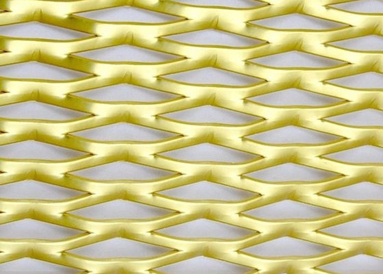 พาวเดอร์เคลือบอะลูมิเนียมขยาย Mesh โลหะสําหรับอาคาร cladding หน้าต่าง