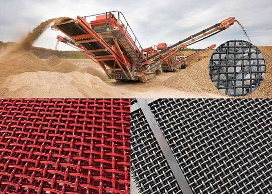 0.71mm Stone Crusher Mesh / Dressing Mine Screen เหล็กคาร์บอนต่ํา