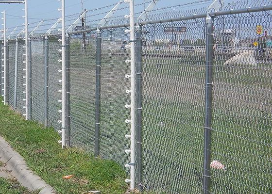 ความปลอดภัยไฟฟ้า 1.8 M Chain Link Fence ผิวเคลือบไวนิล