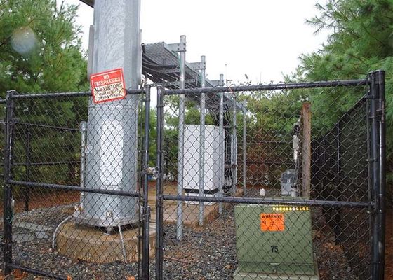 ความปลอดภัยไฟฟ้า 1.8 M Chain Link Fence ผิวเคลือบไวนิล