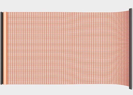 สีแดงสล็อตผสมผสาน Polyurethane Screen Mesh กับโฮก