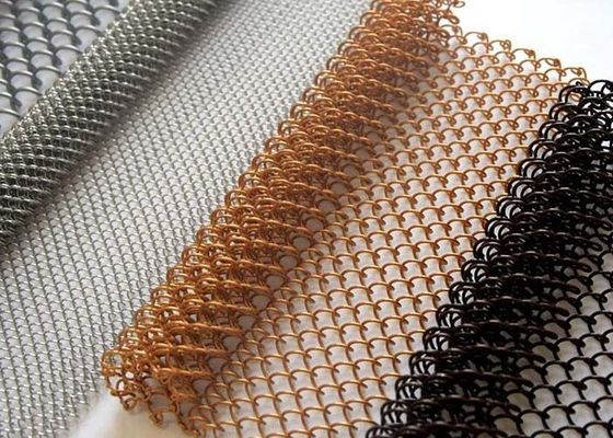 1.0 มม กว้างเส้นใย อลูมิเนียม โล่โลหะ ผ้าม่านผ้าม่าน ประดับภายใน Mesh สําหรับบ้านและโรงแรม