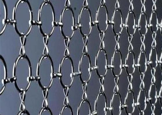 สีน้ําเงิน สแตนเลสแหวน Mesh เครื่องประดับ Mesh กับเส้นวงกว้าง 0.5mm-3mm