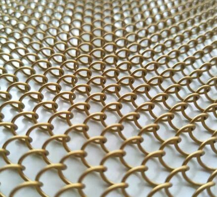 1.0mm สายอัลลูมิเนียม สาย Mesh ผ้าตกแต่ง Chain Link สาย Mesh ผ้าม่าน