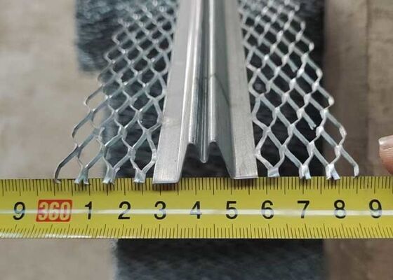 Galvanized Expanded Metal Angle Bead 25x25mm Corner Reinforcement 2.5m Length Drywall Plastering Edge Protection