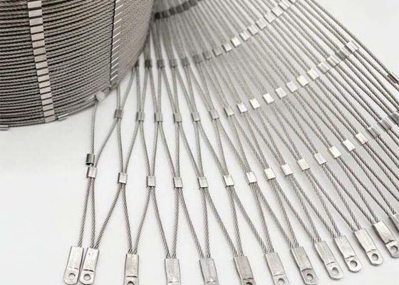 ตาข่ายเชือกสถาปัตยกรรมสำหรับอาคาร Facade, Railing Filler Mesh, Fencing, Zoo Mesh, Helideck Perimeter Safety Netting