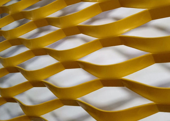 พาวเดอร์เคลือบอะลูมิเนียมขยาย Mesh โลหะสําหรับอาคาร cladding หน้าต่าง
