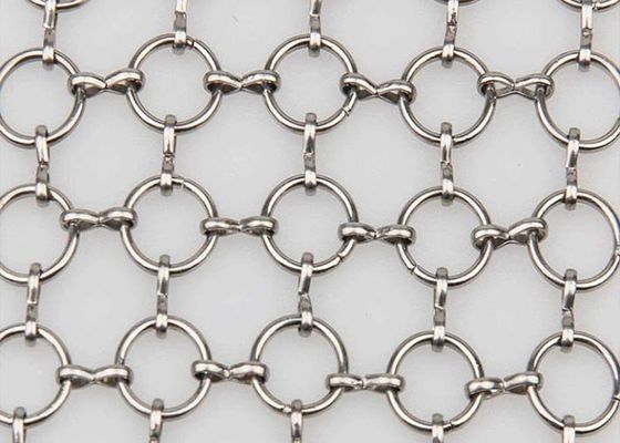 สีน้ําเงิน สแตนเลสแหวน Mesh เครื่องประดับ Mesh กับเส้นวงกว้าง 0.5mm-3mm