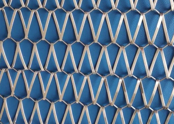SS304 36.5 มิลลิเมตร Spiral Pitch Sprial Weave โลหะคอนเวียร์เบลท์ Mesh