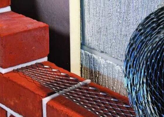 เครือข่ายเสริมเหล็กอิฐ 50 มม ความกว้าง เหล็กกระปุกสําหรับการก่อสร้างผนัง Masonry